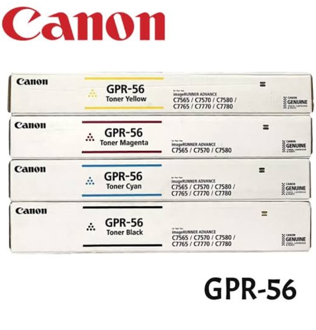 Toner Canon Original 7770i, C7765i, GPR-56 Negro y Colores 4-Pack